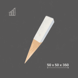 White Cadastral Peg 51×51×350mm (Bundles of 9)