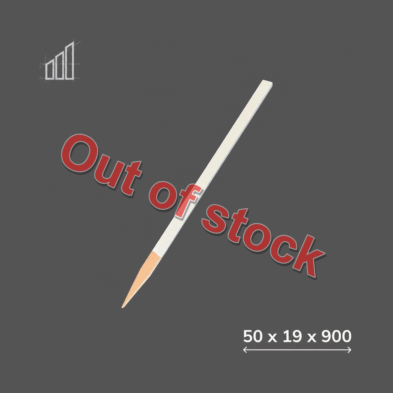 White Survey Stake 50x19x900mm — out of stock